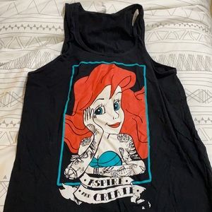 Little mermaid Ariel tattoo tanktop warped tour